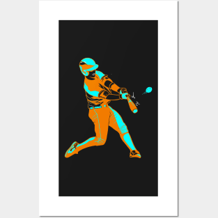 RETRO BASEBALL PLAYER Posters and Art